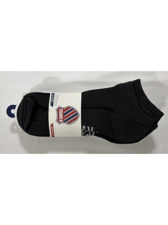 K-Swiss Other - Men's Size 10-13 K-Swiss Black/White/Gray 6-Pairs Logo Ankle Socks